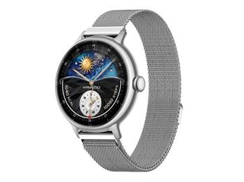ARMODD Candywatch 5 GPS stříbrná s kovovým řemínkem + silikonový řemínek