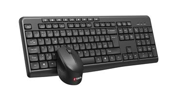 C-TECH WLKMC-04, bezdrátový set klávesnice s myší,ergonomický design,USB, CZ/SK,
