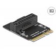 Delock Adaptér z key M.2 se zástrčkou A+E na slot key M, pravoúhlý, s držákem