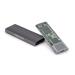 Delock Externí kombinované pouzdro USB Type-C™ pro M.2 NVMe PCIe nebo pro SATA SSD - beznástrojové