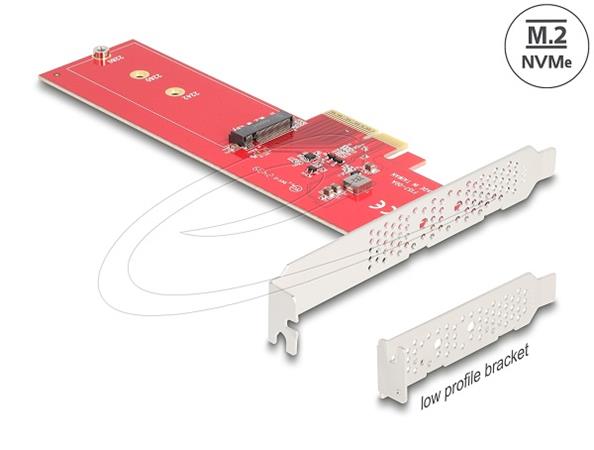 Delock PCI Express 5.0 x4 karta na 1 x interní NVMe M.2 Key M - Low Profile