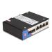 Delock Průmyslový přepínač sítě Gigabit Ethernet se 4 porty RJ45 a 2 porty SFP, na DIN lištu