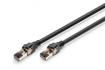 Digitus CAT 8.1 S-FTP patch kabel, Cu, LSZH AWG 24/7, 0,5 m, černá