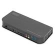 DIGITUS KVM přepínač, 2 porty, 4K60Hz, 2 x DP in, 1 x DP/HDMI out