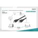Digitus připojovací kabel HDMI 2.1 Ultra High Speed, typ A M / M, 1,0 m, s Ethernetem, UHD 8K 60p, zlacené konektory
