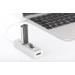 DIGITUS USB 2.0 Type-C s ctečka karet 3x USB 2.0. 1x SD, 1x MicroSD Port, Hliník