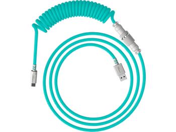 HyperX USB-C spirálový kabel světle zeleno-bílý