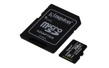 KINGSTON 256GB microSDXC CANVAS Plus Memory Card 150MB/s Read, UHS-I Speed Class, U1, V10, A1