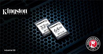 KINGSTON 64GB SDHC Industrial -40C to 85C C10 UHS-I U3 V30 A1 pSLC