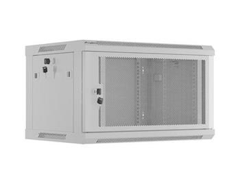 LANBERG 19" RACKOVÁ SKŘÍŇ PRO MONTÁŽ NA STĚNU 6U/600X450 S PERFOROVANÝMI DVEŘMI ŠEDÁ (PLOCHÉ BALENÍ)