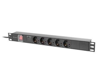LANBERG NAPÁJECÍ DISTRIBUČNÍ JEDNOTKA (PDU) 19" 1U 16A 2M 5X SCHUKO ZÁSUVKY ČERNÁ