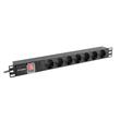 LANBERG NAPÁJECÍ DISTRIBUČNÍ JEDNOTKA (PDU) 19" 1U 16A 2M 7X SCHUKO ZÁSUVKY ČERNÁ