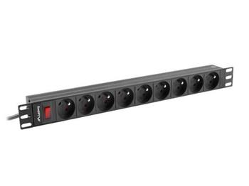 LANBERG NAPÁJECÍ DISTRIBUČNÍ JEDNOTKA (PDU) 19" 1U 16A 3M 9X FRANCOUZSKÉ ZÁSUVKY ČERNÁ
