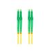LANBERG optický patch cord SM LC/APC-LC/APC duplex 5m LSZH G657A1 průměr 3mm, barva žlutá