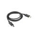 LANBERG připojovací kabel DisplayPort 1.2 M/M, 4K@60Hz, délka 1,8m, černý, se západkou, zlacené konektory