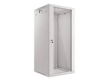 LANBERG RACKOVÁ SKŘÍŇ 19" NÁSTĚNNÁ 27U/600X600 (v rozloženém stavu) S PROSKLENÝMI DVEŘMI ŠEDÁ V2