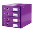 LEITZ Zásuvkový box Click&Store, 4 zásuvky, purpurová