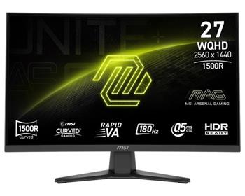 MSI Gaming monitor MAG 275CQF E18 E2 27" Rapid VA zakřivený/2560x1440 WQHD/180Hz