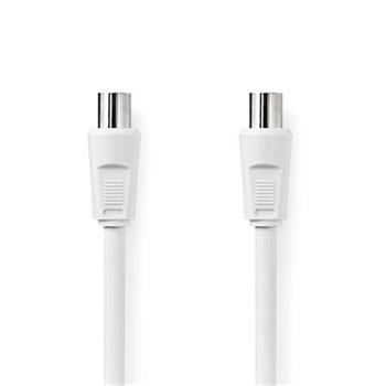 Nedis CSGB40000WT15- Koaxiální Kabel 90 dB | IEC (Koax) Zástrčka - IEC (Koax) Zásuvka | 1,5 m | Bílá