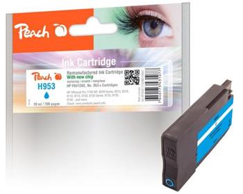 PEACH kompatibilní cartridge HP No. 953, azurová, F6U12AE, 10ml