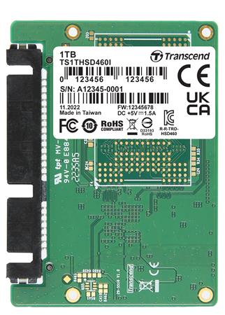 TRANSCEND HSD460I 1TB Half-Slim SSD disk SATA III 6Gb/s, 560MB/s R, 500MB/s W